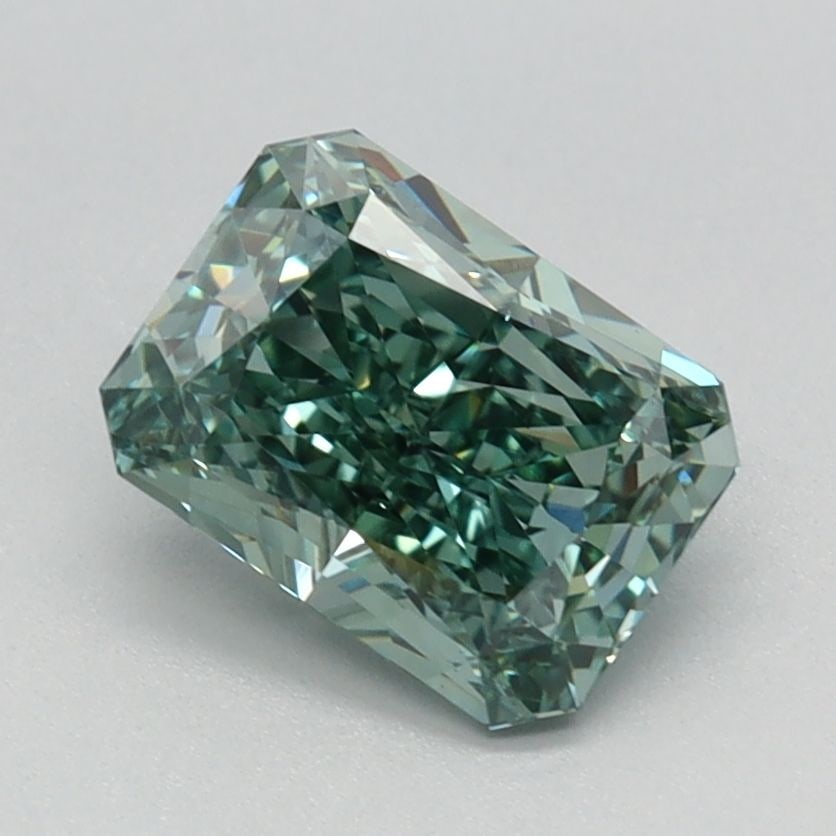 Loose Diamond - RADIANT 1.26ct Fancy Vivid Green VS1: Loose Diamond - RADIANT 1.26ct Fancy Vivid Green VS1 Source: This is a real non-mined Diamond that has been grown in a lab Shape: RADIANT Carats: 1.26 Color: Fancy Vivid Green Certification: IGI Video
