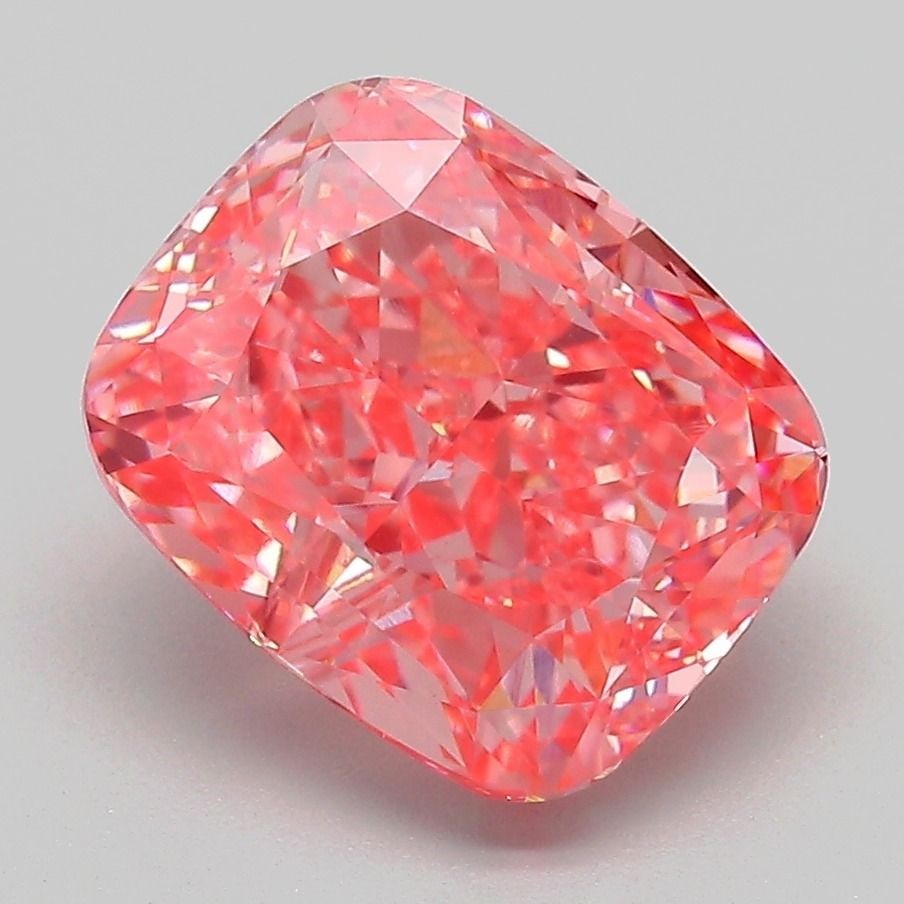 Loose Diamond - CUSHION MODIFIED 4.05ct Fancy Vivid Pink VVS2: Loose Diamond - CUSHION MODIFIED 4.05ct Fancy Vivid Pink VVS2 Source: This is a real non-mined Diamond that has been grown in a lab Shape: CUSHION MODIFIED Carats: 4.05 Color: Fancy Vivid Pink Certifi