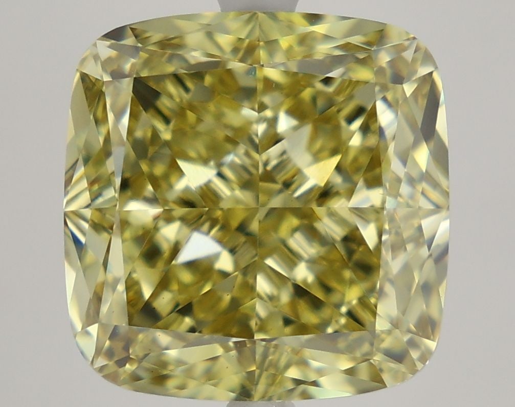 Loose Diamond - CUSHION MODIFIED 10.06ct Fancy Intense Yellow VS1: Loose Diamond - CUSHION MODIFIED 10.06ct Fancy Intense Yellow VS1 Source: This is a real non-mined Diamond that has been grown in a lab Shape: CUSHION MODIFIED Carats: 10.06 Color: Fancy Intense Yello