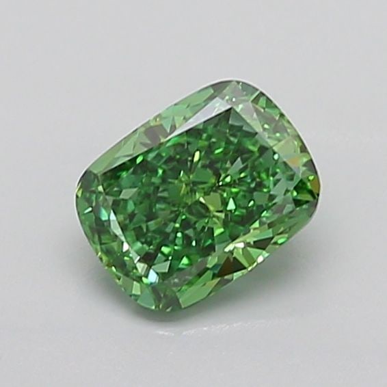 Loose Diamond - CUSHION MODIFIED 1.05ct Fancy Vivid Green VVS2: Loose Diamond - CUSHION MODIFIED 1.05ct Fancy Vivid Green VVS2 Source: This is a real non-mined Diamond that has been grown in a lab Shape: CUSHION MODIFIED Carats: 1.05 Color: Fancy Vivid Green Certi