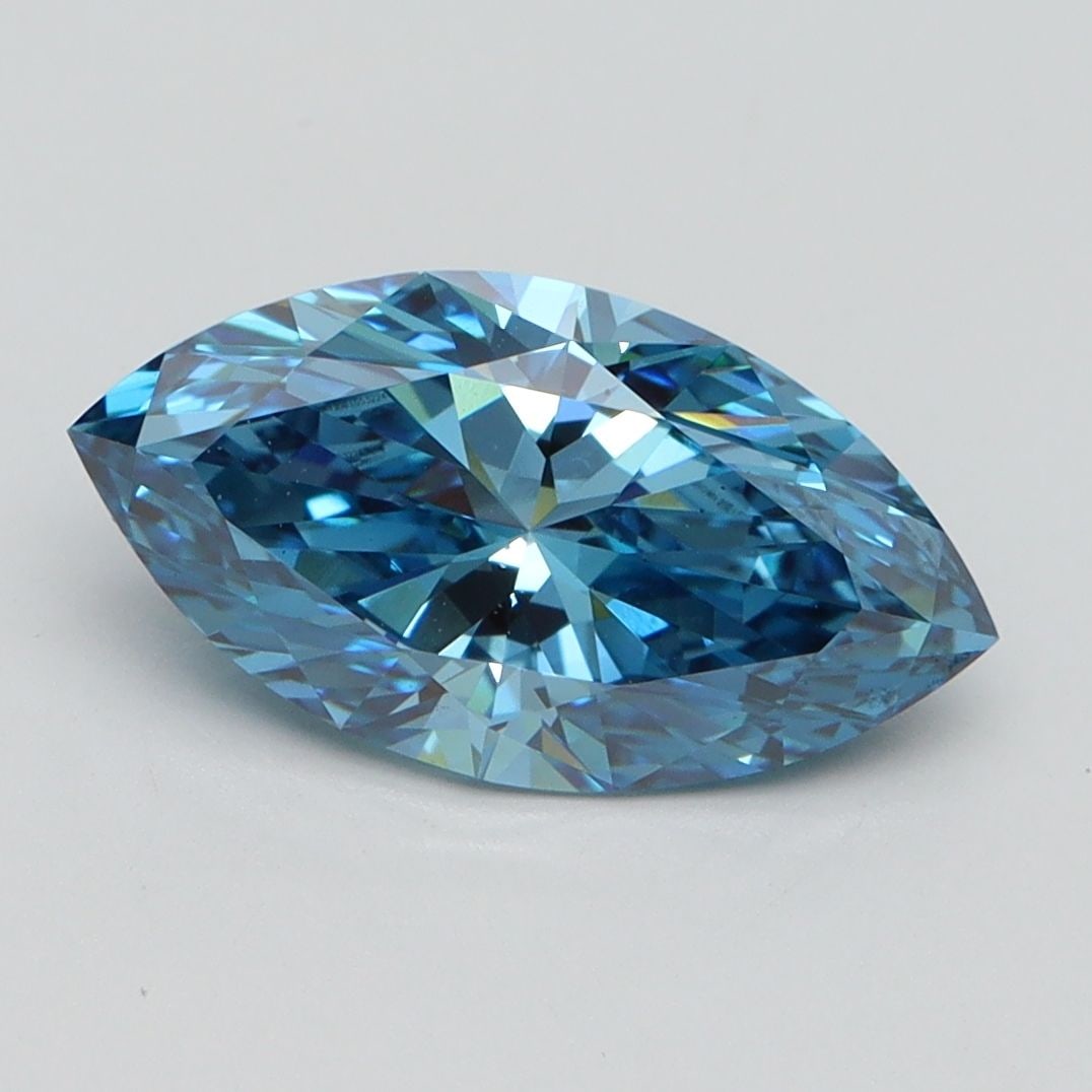 Loose Diamond - MARQUISE 2.02ct Fancy Vivid Blue VS2: Loose Diamond - MARQUISE 2.02ct Fancy Vivid Blue VS2 Source: This is a real non-mined Diamond that has been grown in a lab Shape: MARQUISE Carats: 2.02 Color: Fancy Vivid Blue Certification: IGI Video