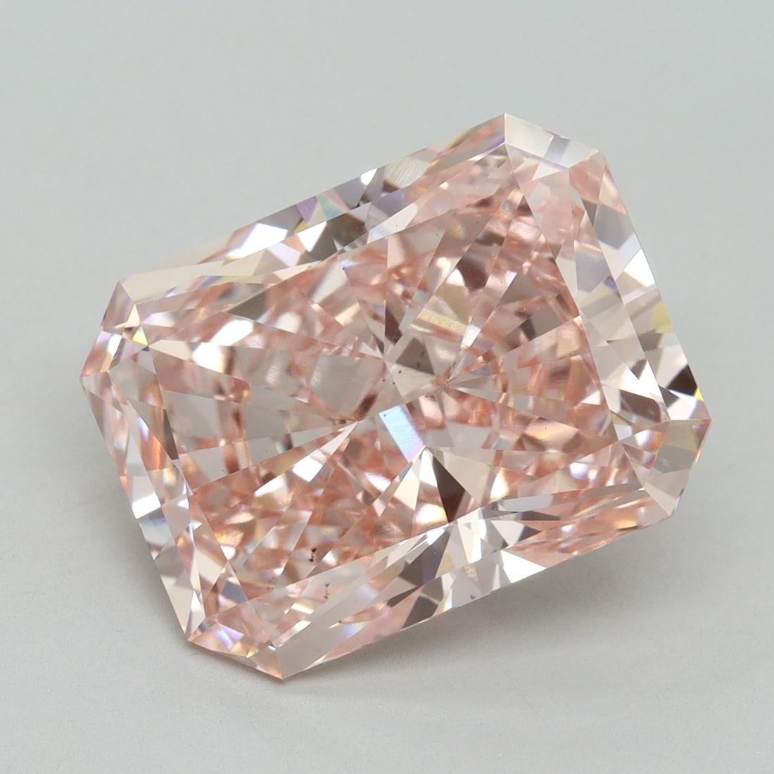 Loose Diamond - RADIANT 9.36ct Fancy Vivid Pink VS2: Loose Diamond - RADIANT 9.36ct Fancy Vivid Pink VS2 Source: This is a real non-mined Diamond that has been grown in a lab Shape: RADIANT Carats: 9.36 Color: Fancy Vivid Pink Certification: IGI Video:
