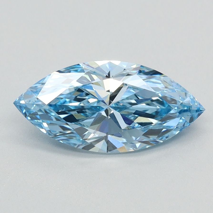 Loose Diamond - MARQUISE 0.89ct Fancy Vivid Blue VVS2: Loose Diamond - MARQUISE 0.89ct Fancy Vivid Blue VVS2 Source: This is a real non-mined Diamond that has been grown in a lab Shape: MARQUISE Carats: 0.89 Color: Fancy Vivid Blue Certification: IGI Vide