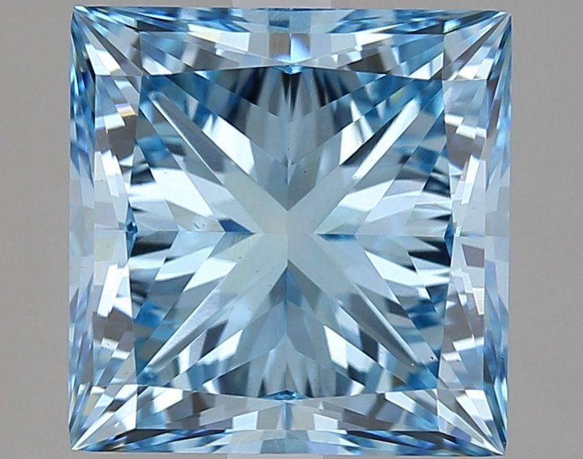 Loose Diamond - PRINCESS 3.01ct Fancy Vivid Blue VS1: Loose Diamond - PRINCESS 3.01ct Fancy Vivid Blue VS1 Source: This is a real non-mined Diamond that has been grown in a lab Shape: PRINCESS Carats: 3.01 Color: Fancy Vivid Blue Certification: IGI Video