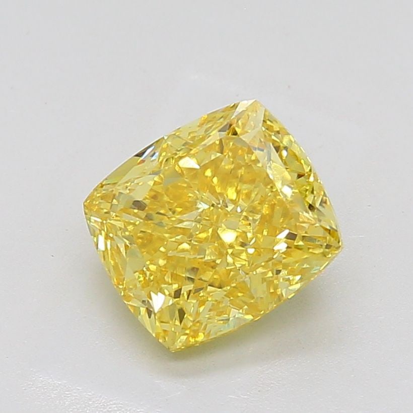 Loose Diamond - CUSHION MODIFIED 4.24ct Fancy Intense Yellow VVS2: Loose Diamond - CUSHION MODIFIED 4.24ct Fancy Intense Yellow VVS2 Source: This is a real non-mined Diamond that has been grown in a lab Shape: CUSHION MODIFIED Carats: 4.24 Color: Fancy Intense Yellow