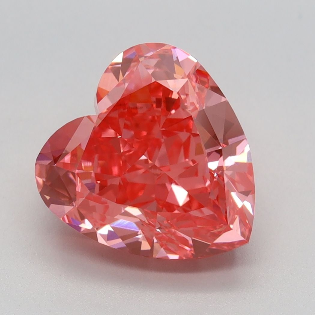 Loose Diamond - HEART 3.56ct Fancy Vivid Pink VS1: Loose Diamond - HEART 3.56ct Fancy Vivid Pink VS1 Source: This is a real non-mined Diamond that has been grown in a lab Shape: HEART Carats: 3.56 Color: Fancy Vivid Pink Certification: IGI Video: