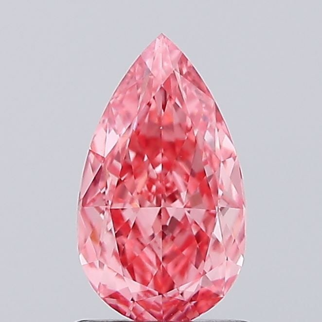 Loose Diamond - PEAR 1.01ct Fancy Vivid Pink VS1: Loose Diamond - PEAR 1.01ct Fancy Vivid Pink VS1 Source: This is a real non-mined Diamond that has been grown in a lab Shape: PEAR Carats: 1.01 Color: Fancy Vivid Pink Certification: IGI Video: