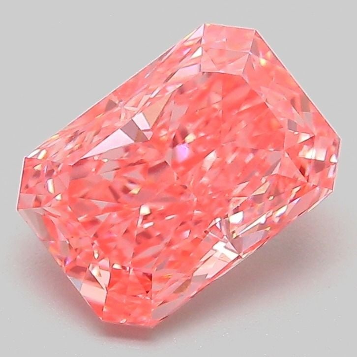 Loose Diamond - RADIANT 2.01ct Fancy Vivid Pink VVS2: Loose Diamond - RADIANT 2.01ct Fancy Vivid Pink VVS2 Source: This is a real non-mined Diamond that has been grown in a lab Shape: RADIANT Carats: 2.01 Color: Fancy Vivid Pink Certification: IGI Video: