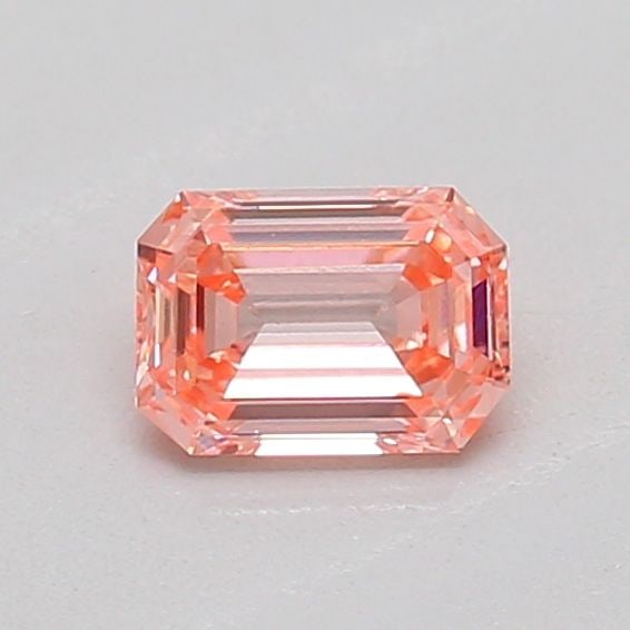 Loose Diamond - EMERALD 0.27ct Fancy Intense Orangey Pink VS1: Loose Diamond - EMERALD 0.27ct Fancy Intense Orangey Pink VS1 Source: This is a real non-mined Diamond that has been grown in a lab Shape: EMERALD Carats: 0.27 Color: Fancy Intense Orangey Pink Certif