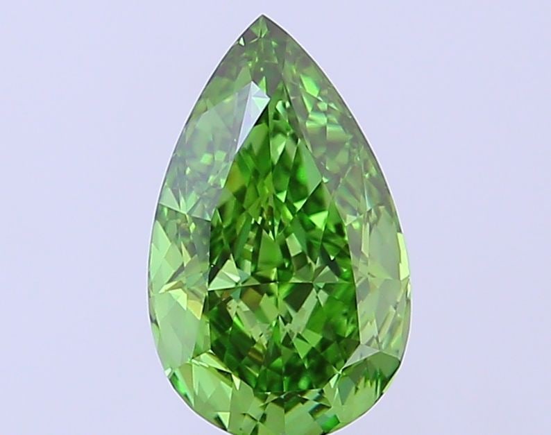 Loose Diamond - PEAR 2.43ct Fancy Vivid Green VS1: Loose Diamond - PEAR 2.43ct Fancy Vivid Green VS1 Source: This is a real non-mined Diamond that has been grown in a lab Shape: PEAR Carats: 2.43 Color: Fancy Vivid Green Certification: IGI Video: