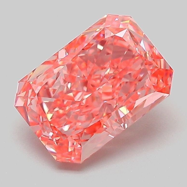 Loose Diamond - RADIANT 2.1ct Fancy Vivid Pink VS1: Loose Diamond - RADIANT 2.1ct Fancy Vivid Pink VS1 Source: This is a real non-mined Diamond that has been grown in a lab Shape: RADIANT Carats: 2.1 Color: Fancy Vivid Pink Certification: IGI Video:
