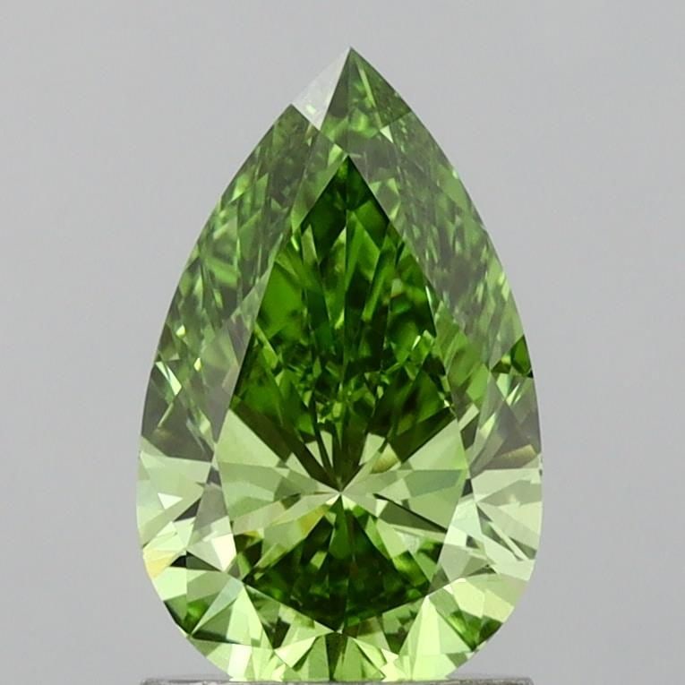 Loose Diamond - PEAR 1.45ct Fancy Vivid Green VVS2: Loose Diamond - PEAR 1.45ct Fancy Vivid Green VVS2 Source: This is a real non-mined Diamond that has been grown in a lab Shape: PEAR Carats: 1.45 Color: Fancy Vivid Green Certification: IGI Video: