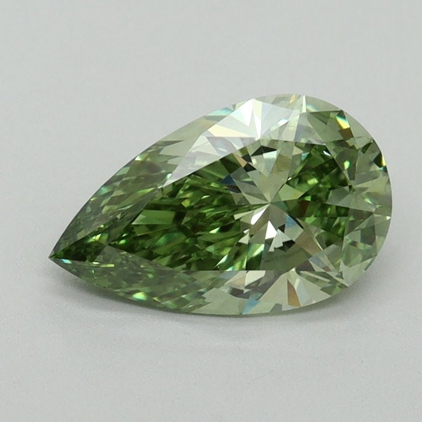 Loose Diamond - PEAR 1.18ct Fancy Vivid Green VS2: Loose Diamond - PEAR 1.18ct Fancy Vivid Green VS2 Source: This is a real non-mined Diamond that has been grown in a lab Shape: PEAR Carats: 1.18 Color: Fancy Vivid Green Certification: IGI Video: