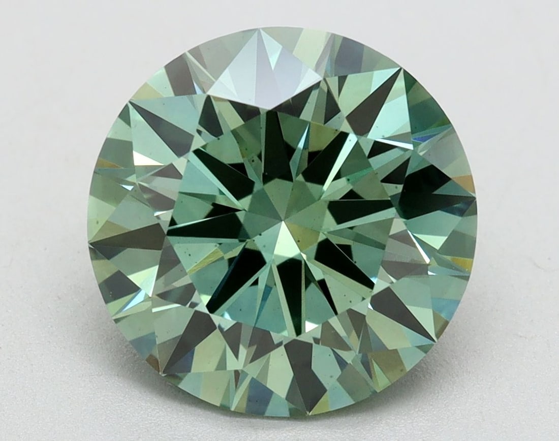 Ideal Loose Diamond - ROUND 3.22ct Fancy Vivid Green VS2: Ideal Loose Diamond - ROUND 3.22ct Fancy Vivid Green VS2 Source: This is a real non-mined Diamond that has been grown in a lab Shape: ROUND Carats: 3.22 Color: Fancy Vivid Green Certification: IGI Vid
