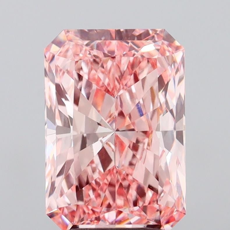 Loose Diamond - RADIANT 3.51ct Fancy Vivid Pink VS1: Loose Diamond - RADIANT 3.51ct Fancy Vivid Pink VS1 Source: This is a real non-mined Diamond that has been grown in a lab Shape: RADIANT Carats: 3.51 Color: Fancy Vivid Pink Certification: IGI Video: