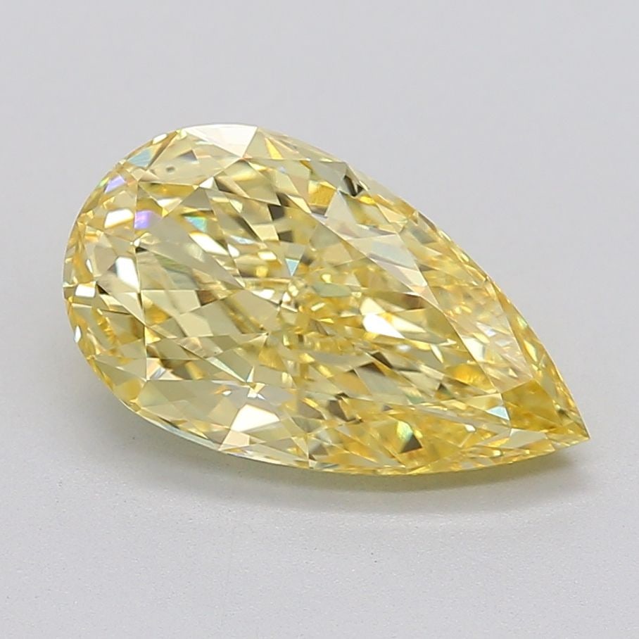 Loose Diamond - PEAR 4.01ct Fancy Intense Yellow VVS2: Loose Diamond - PEAR 4.01ct Fancy Intense Yellow VVS2 Source: This is a real non-mined Diamond that has been grown in a lab Shape: PEAR Carats: 4.01 Color: Fancy Intense Yellow Certification: IGI Vide