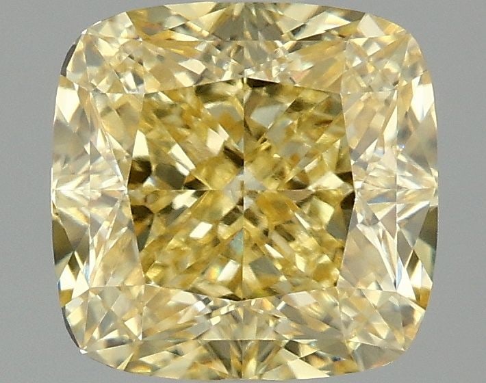 Loose Diamond - CUSHION MODIFIED 2.11ct Fancy Intense Yellow VVS2: Loose Diamond - CUSHION MODIFIED 2.11ct Fancy Intense Yellow VVS2 Source: This is a real non-mined Diamond that has been grown in a lab Shape: CUSHION MODIFIED Carats: 2.11 Color: Fancy Intense Yellow