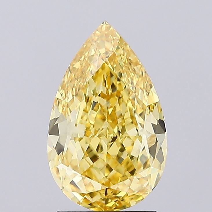 Loose Diamond - PEAR 2.56ct Fancy Vivid Yellow VVS2: Loose Diamond - PEAR 2.56ct Fancy Vivid Yellow VVS2 Source: This is a real non-mined Diamond that has been grown in a lab Shape: PEAR Carats: 2.56 Color: Fancy Vivid Yellow Certification: IGI Video:
