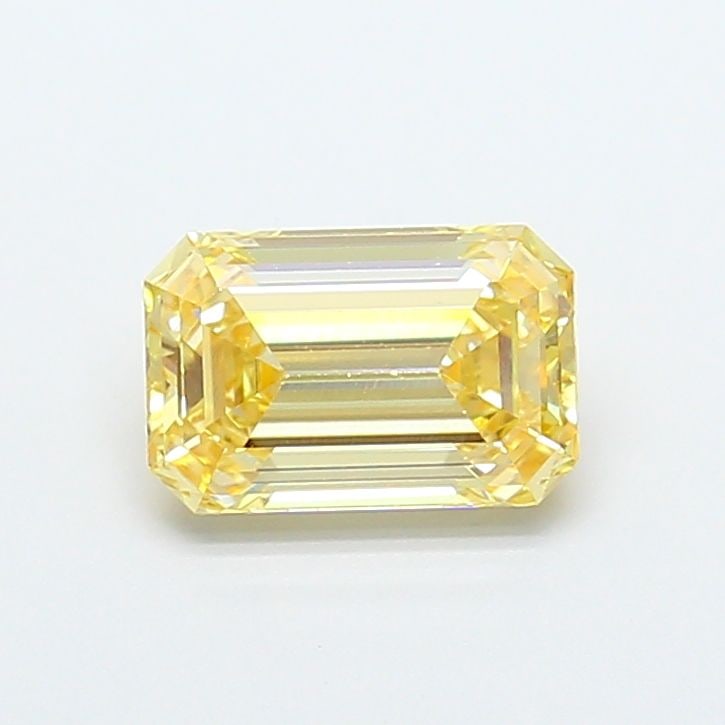 Loose Diamond - EMERALD 2.06ct Fancy Light Yellow VS1: Loose Diamond - EMERALD 2.06ct Fancy Light Yellow VS1 Source: This is a real non-mined Diamond that has been grown in a lab Shape: EMERALD Carats: 2.06 Color: Fancy Light Yellow Certification: IGI The