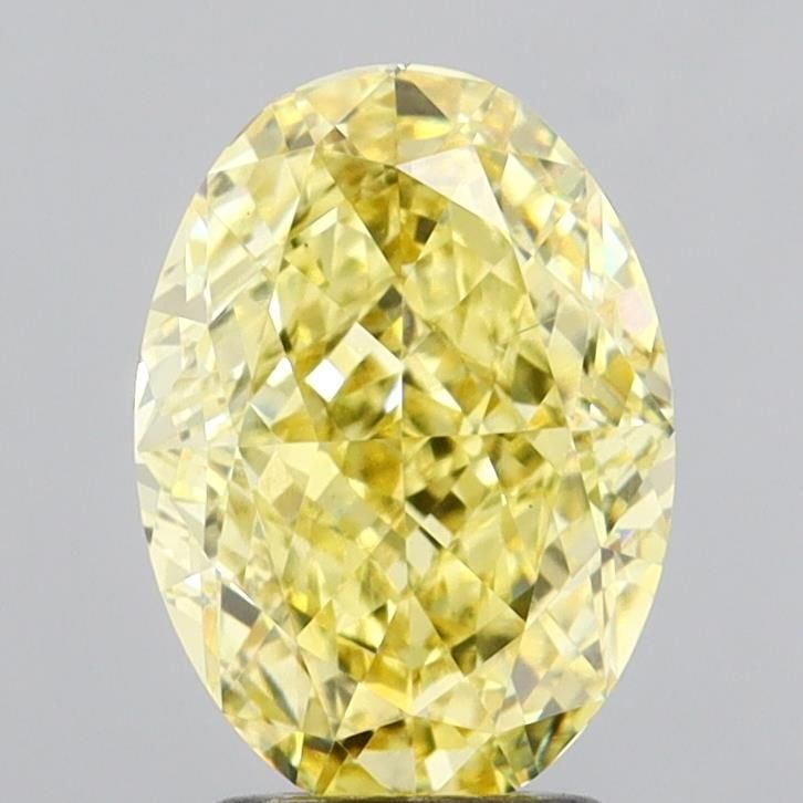Loose Diamond - OVAL 3.08ct Fancy Intense Yellow VS1: Loose Diamond - OVAL 3.08ct Fancy Intense Yellow VS1 Source: This is a real non-mined Diamond that has been grown in a lab Shape: OVAL Carats: 3.08 Color: Fancy Intense Yellow Certification: IGI Video