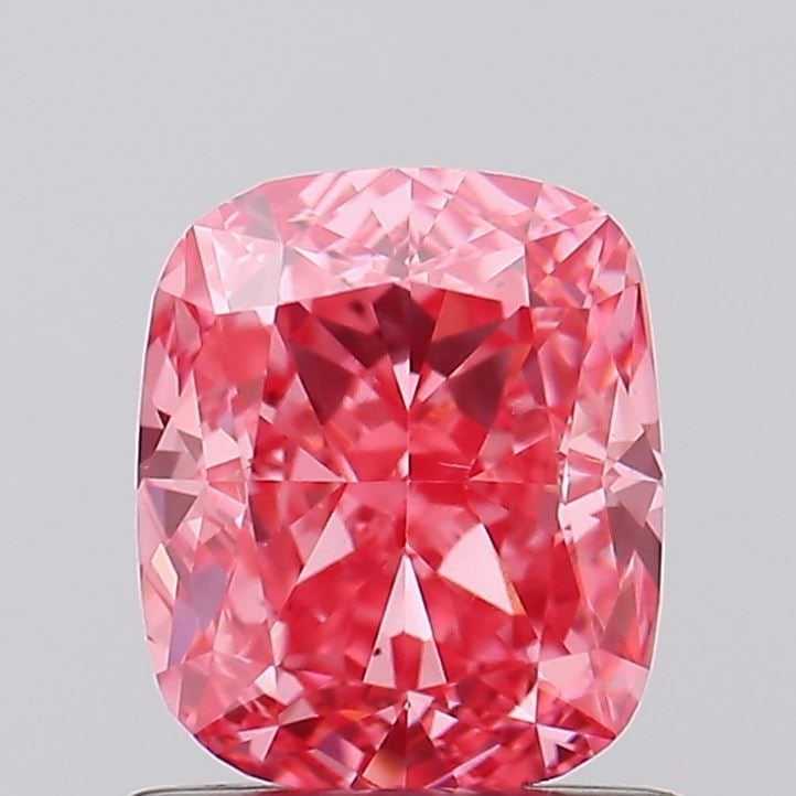 Loose Diamond - CUSHION MODIFIED 1.01ct Fancy Vivid Pink VS2: Loose Diamond - CUSHION MODIFIED 1.01ct Fancy Vivid Pink VS2 Source: This is a real non-mined Diamond that has been grown in a lab Shape: CUSHION MODIFIED Carats: 1.01 Color: Fancy Vivid Pink Certific