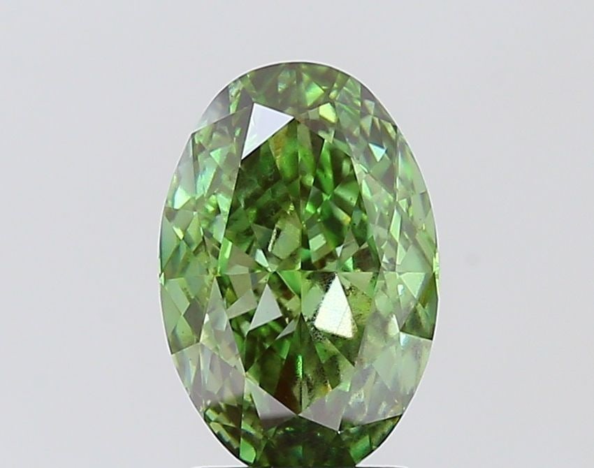 Loose Diamond - OVAL 3.0ct Fancy Vivid Green VS1: Loose Diamond - OVAL 3.0ct Fancy Vivid Green VS1 Source: This is a real non-mined Diamond that has been grown in a lab Shape: OVAL Carats: 3.0 Color: Fancy Vivid Green Certification: IGI The Diamond D