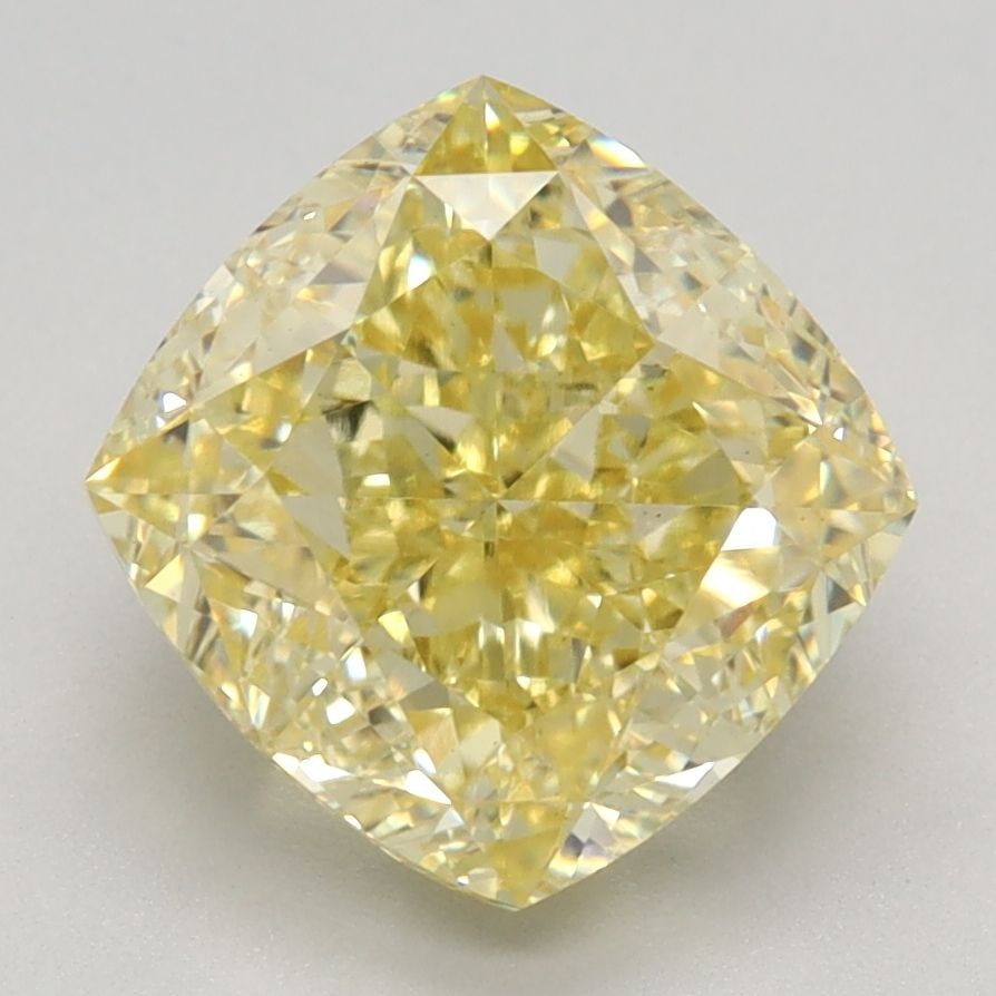 Loose Diamond - CUSHION MODIFIED 3.52ct Fancy Intense Yellow VS1: Loose Diamond - CUSHION MODIFIED 3.52ct Fancy Intense Yellow VS1 Source: This is a real non-mined Diamond that has been grown in a lab Shape: CUSHION MODIFIED Carats: 3.52 Color: Fancy Intense Yellow 