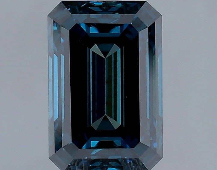 Loose Diamond - EMERALD 1.23ct Fancy Deep Greenish Blue VS1 (1 of 1)