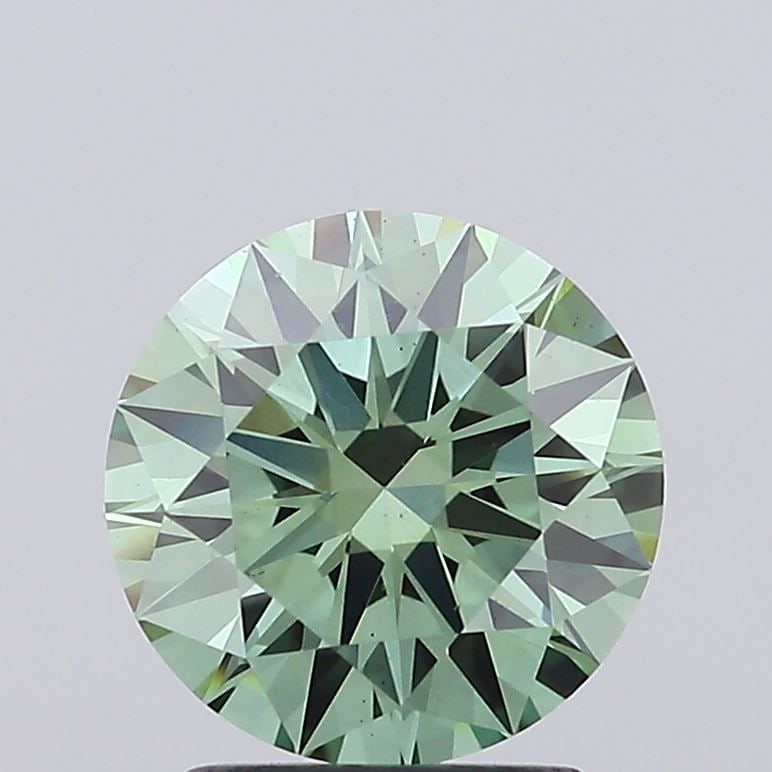 Ideal Loose Diamond - ROUND 2.0ct Fancy Vivid Green VS1: Ideal Loose Diamond - ROUND 2.0ct Fancy Vivid Green VS1 Source: This is a real non-mined Diamond that has been grown in a lab Shape: ROUND Carats: 2.0 Color: Fancy Vivid Green Certification: IGI Video