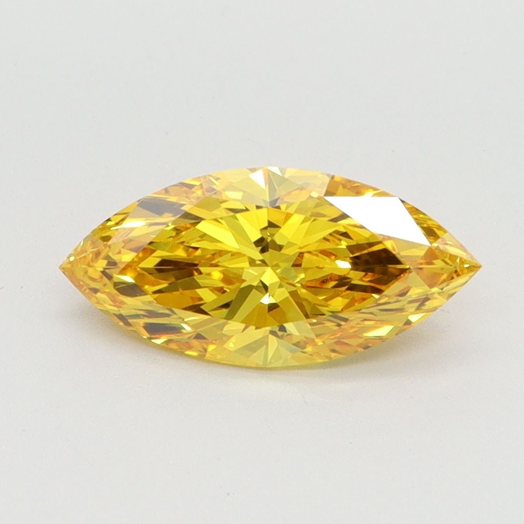 Loose Diamond - MARQUISE 1.3ct Fancy Vivid Yellow VS1: Loose Diamond - MARQUISE 1.3ct Fancy Vivid Yellow VS1 Source: This is a real non-mined Diamond that has been grown in a lab Shape: MARQUISE Carats: 1.3 Color: Fancy Vivid Yellow Certification: IGI Vid