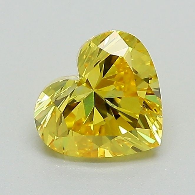 Loose Diamond - HEART 1.0ct Fancy Vivid Yellow VS1: Loose Diamond - HEART 1.0ct Fancy Vivid Yellow VS1 Source: This is a real non-mined Diamond that has been grown in a lab Shape: HEART Carats: 1.0 Color: Fancy Vivid Yellow Certification: IGI Video: