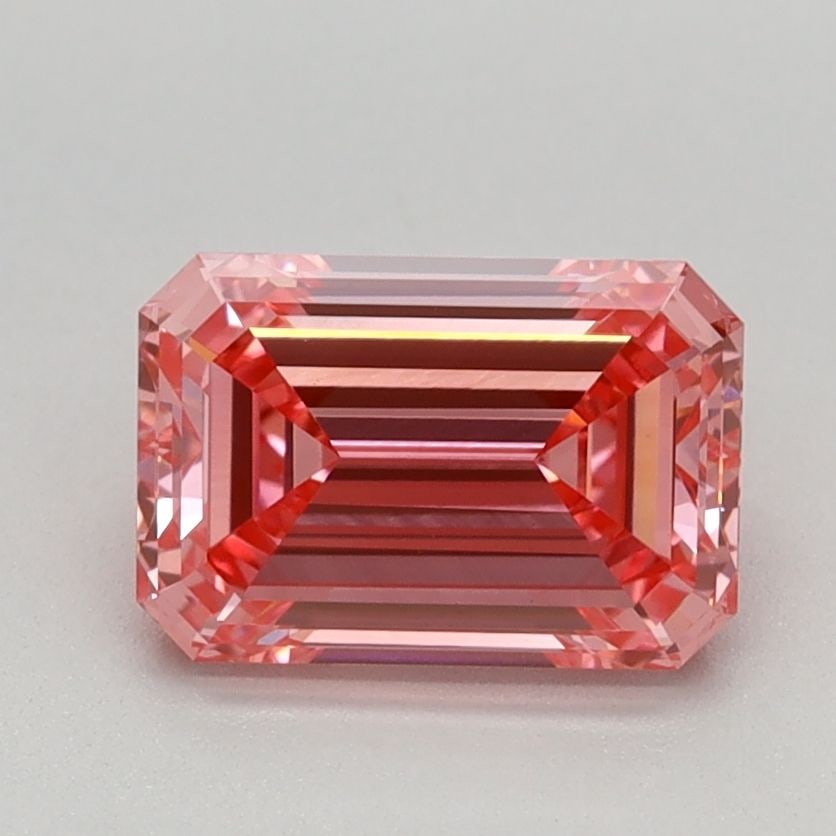 Loose Diamond - EMERALD 1.14ct Fancy Vivid Pink VVS2: Loose Diamond - EMERALD 1.14ct Fancy Vivid Pink VVS2 Source: This is a real non-mined Diamond that has been grown in a lab Shape: EMERALD Carats: 1.14 Color: Fancy Vivid Pink Certification: IGI Video: