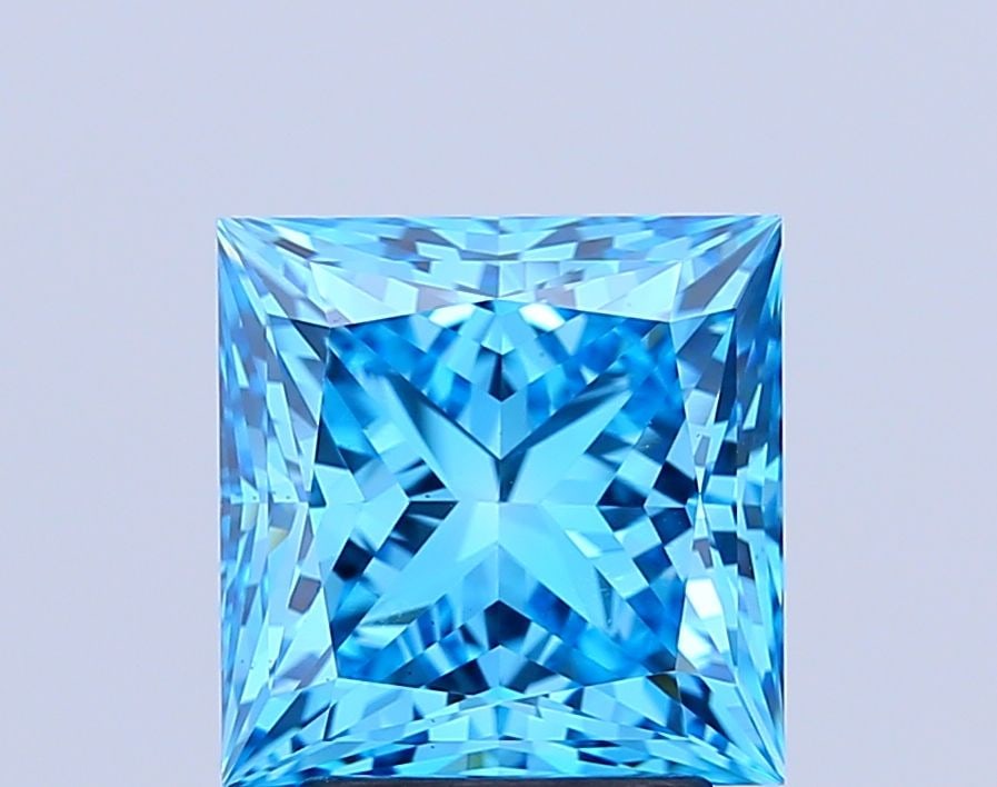 Loose Diamond - PRINCESS 3.31ct Fancy Vivid Blue VS1: Loose Diamond - PRINCESS 3.31ct Fancy Vivid Blue VS1 Source: This is a real non-mined Diamond that has been grown in a lab Shape: PRINCESS Carats: 3.31 Color: Fancy Vivid Blue Certification: IGI Video