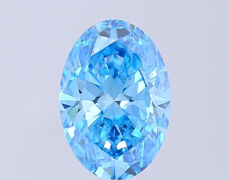 Loose Diamond - OVAL 3.02ct Fancy Vivid Blue VS2: Loose Diamond - OVAL 3.02ct Fancy Vivid Blue VS2 Source: This is a real non-mined Diamond that has been grown in a lab Shape: OVAL Carats: 3.02 Color: Fancy Vivid Blue Certification: IGI Video: