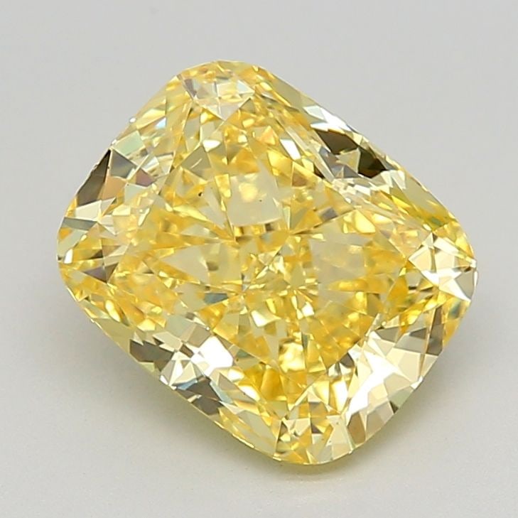 Loose Diamond - CUSHION MODIFIED 4.02ct Fancy Intense Yellow VS2: Loose Diamond - CUSHION MODIFIED 4.02ct Fancy Intense Yellow VS2 Source: This is a real non-mined Diamond that has been grown in a lab Shape: CUSHION MODIFIED Carats: 4.02 Color: Fancy Intense Yellow 