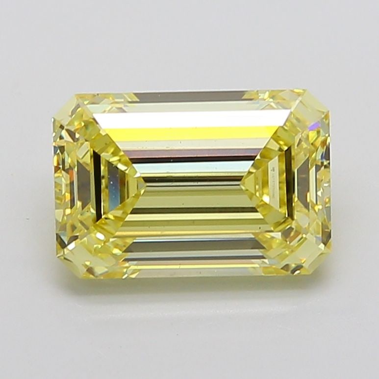 Loose Diamond - EMERALD 6.2ct Fancy Intense Yellow VS1: Loose Diamond - EMERALD 6.2ct Fancy Intense Yellow VS1 Source: This is a real non-mined Diamond that has been grown in a lab Shape: EMERALD Carats: 6.2 Color: Fancy Intense Yellow Certification: IGI V