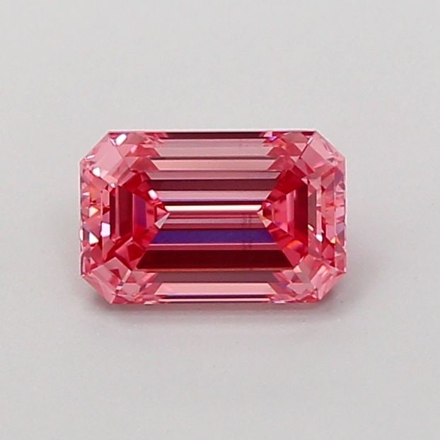 Loose Diamond - EMERALD 0.82ct Fancy Vivid Pink VS1: Loose Diamond - EMERALD 0.82ct Fancy Vivid Pink VS1 Source: This is a real non-mined Diamond that has been grown in a lab Shape: EMERALD Carats: 0.82 Color: Fancy Vivid Pink Certification: IGI Video: