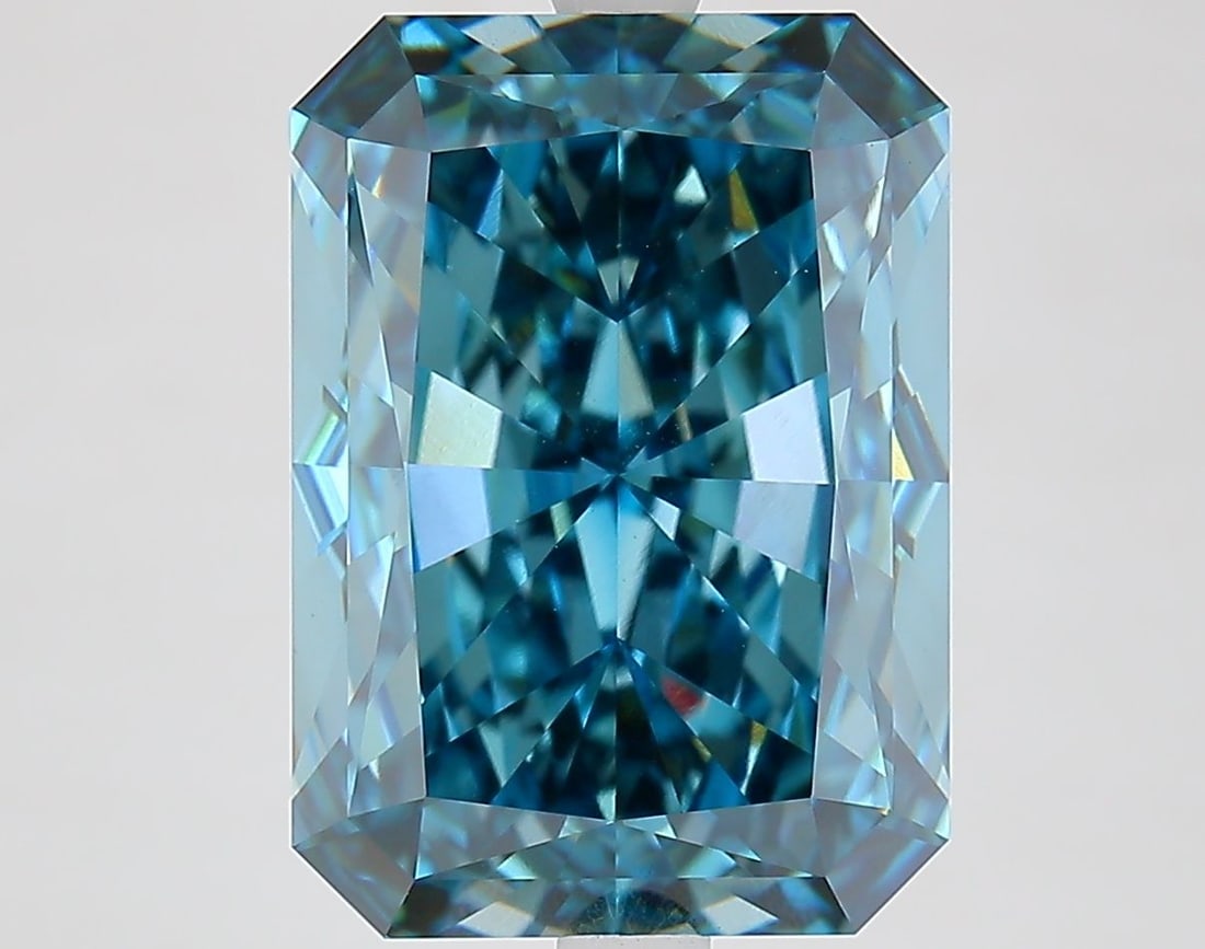 Loose Diamond - RADIANT 8.3ct Fancy Vivid Blue VS1: Loose Diamond - RADIANT 8.3ct Fancy Vivid Blue VS1 Source: This is a real non-mined Diamond that has been grown in a lab Shape: RADIANT Carats: 8.3 Color: Fancy Vivid Blue Certification: IGI Video: