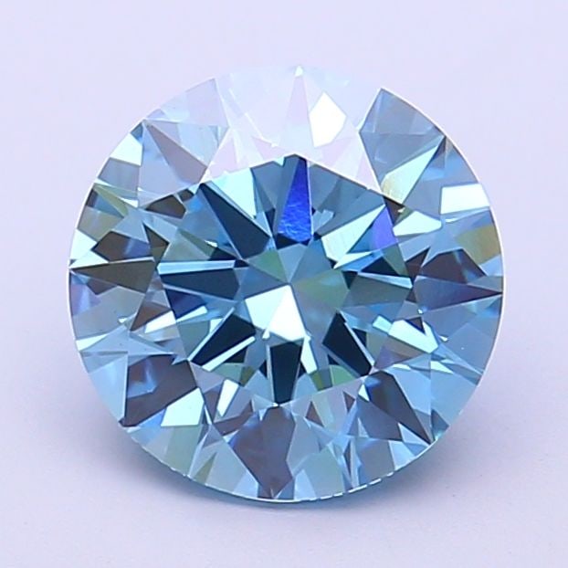 Loose Diamond - ROUND 2.09ct Fancy Vivid Blue VS1: Loose Diamond - ROUND 2.09ct Fancy Vivid Blue VS1 Source: This is a real non-mined Diamond that has been grown in a lab Shape: ROUND Carats: 2.09 Color: Fancy Vivid Blue Certification: IGI The Diamond