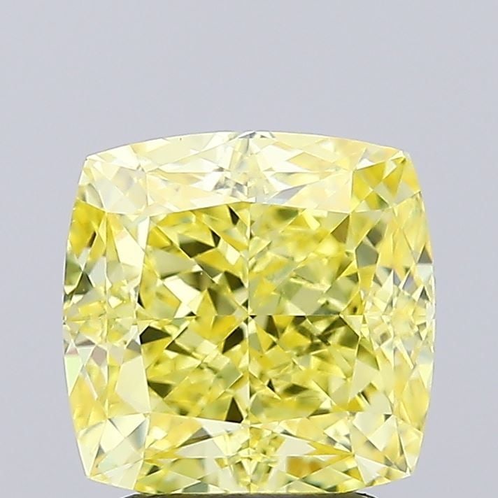Loose Diamond - CUSHION MODIFIED 2.89ct Fancy Intense Yellow VS1: Loose Diamond - CUSHION MODIFIED 2.89ct Fancy Intense Yellow VS1 Source: This is a real non-mined Diamond that has been grown in a lab Shape: CUSHION MODIFIED Carats: 2.89 Color: Fancy Intense Yellow 
