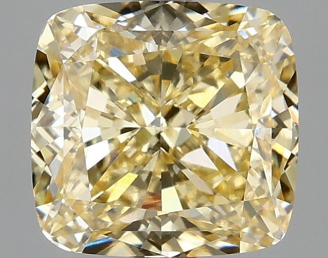 Loose Diamond - CUSHION MODIFIED 3.1ct Fancy Intense Yellow VS1: Loose Diamond - CUSHION MODIFIED 3.1ct Fancy Intense Yellow VS1 Source: This is a real non-mined Diamond that has been grown in a lab Shape: CUSHION MODIFIED Carats: 3.1 Color: Fancy Intense Yellow Ce