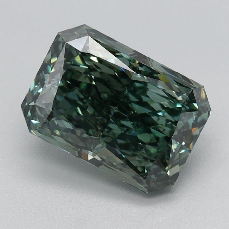 Loose Diamond - RADIANT 2.2ct Fancy Intense Green VS1: Loose Diamond - RADIANT 2.2ct Fancy Intense Green VS1 Source: This is a real non-mined Diamond that has been grown in a lab Shape: RADIANT Carats: 2.2 Color: Fancy Intense Green Certification: IGI Vid