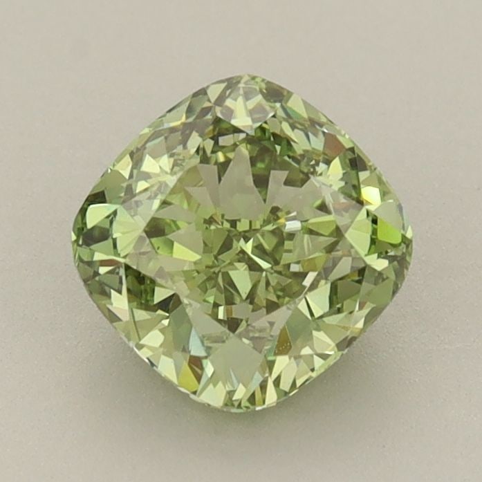 Loose Diamond - CUSHION BRILLIANT 1.24ct Fancy Vivid Green VS1: Loose Diamond - CUSHION BRILLIANT 1.24ct Fancy Vivid Green VS1 Source: This is a real non-mined Diamond that has been grown in a lab Shape: CUSHION BRILLIANT Carats: 1.24 Color: Fancy Vivid Green Cert