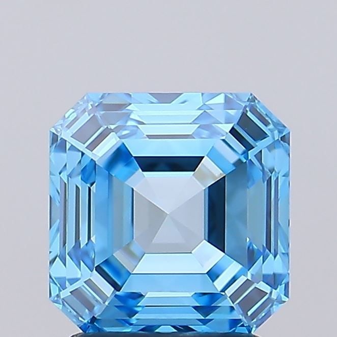 Loose Diamond - ASSCHER 2.39ct Fancy Vivid Blue VS1: Loose Diamond - ASSCHER 2.39ct Fancy Vivid Blue VS1 Source: This is a real non-mined Diamond that has been grown in a lab Shape: ASSCHER Carats: 2.39 Color: Fancy Vivid Blue Certification: IGI Video: