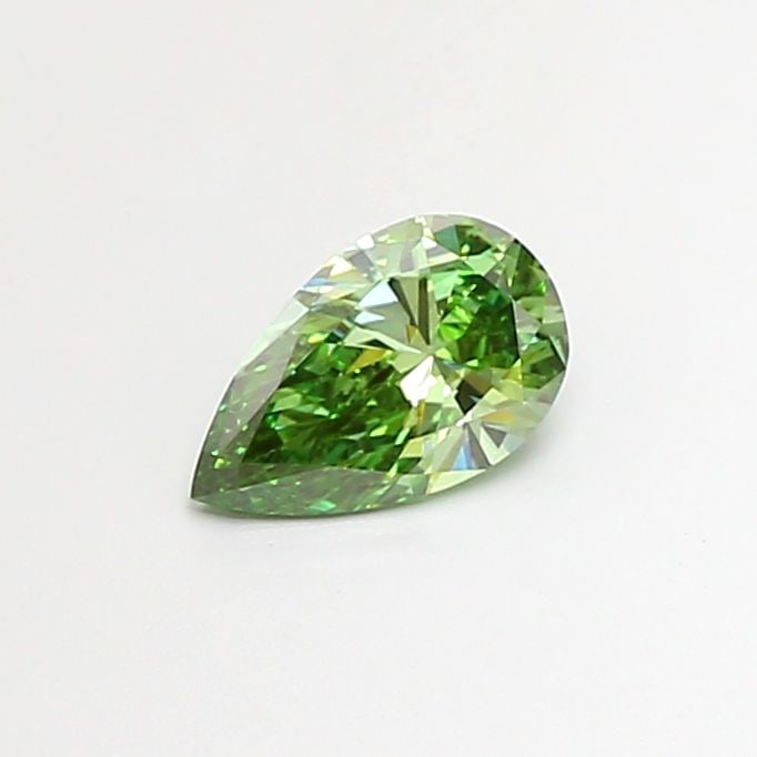 Loose Diamond - PEAR 1.06ct Fancy Vivid Green VS1: Loose Diamond - PEAR 1.06ct Fancy Vivid Green VS1 Source: This is a real non-mined Diamond that has been grown in a lab Shape: PEAR Carats: 1.06 Color: Fancy Vivid Green Certification: IGI Video: