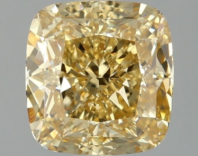 Loose Diamond - CUSHION MODIFIED 2.88ct Fancy Intense Yellow VS1: Loose Diamond - CUSHION MODIFIED 2.88ct Fancy Intense Yellow VS1 Source: This is a real non-mined Diamond that has been grown in a lab Shape: CUSHION MODIFIED Carats: 2.88 Color: Fancy Intense Yellow 
