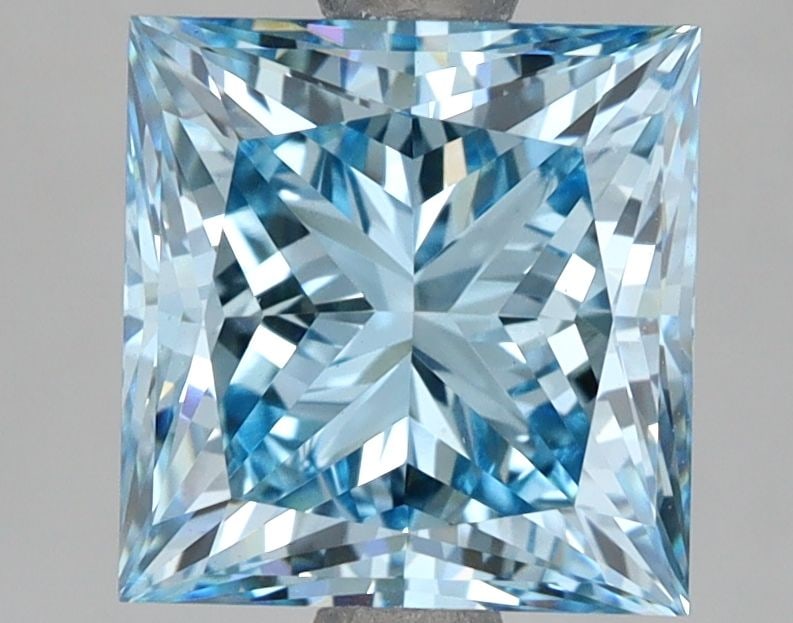 Loose Diamond - PRINCESS 3.21ct Fancy Vivid Blue VS1: Loose Diamond - PRINCESS 3.21ct Fancy Vivid Blue VS1 Source: This is a real non-mined Diamond that has been grown in a lab Shape: PRINCESS Carats: 3.21 Color: Fancy Vivid Blue Certification: IGI Video