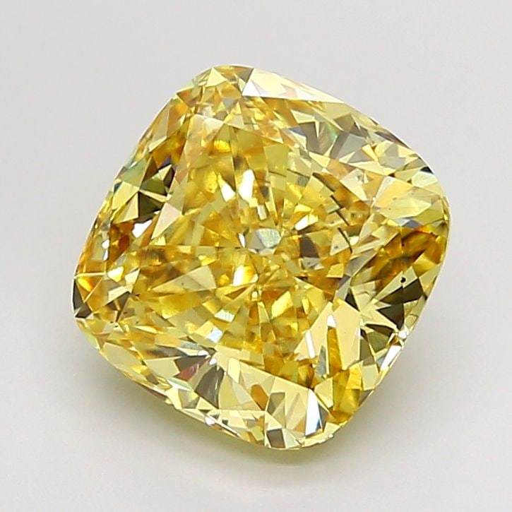 Loose Diamond - CUSHION MODIFIED 4.0ct Fancy Intense Yellow VS2: Loose Diamond - CUSHION MODIFIED 4.0ct Fancy Intense Yellow VS2 Source: This is a real non-mined Diamond that has been grown in a lab Shape: CUSHION MODIFIED Carats: 4.0 Color: Fancy Intense Yellow Ce