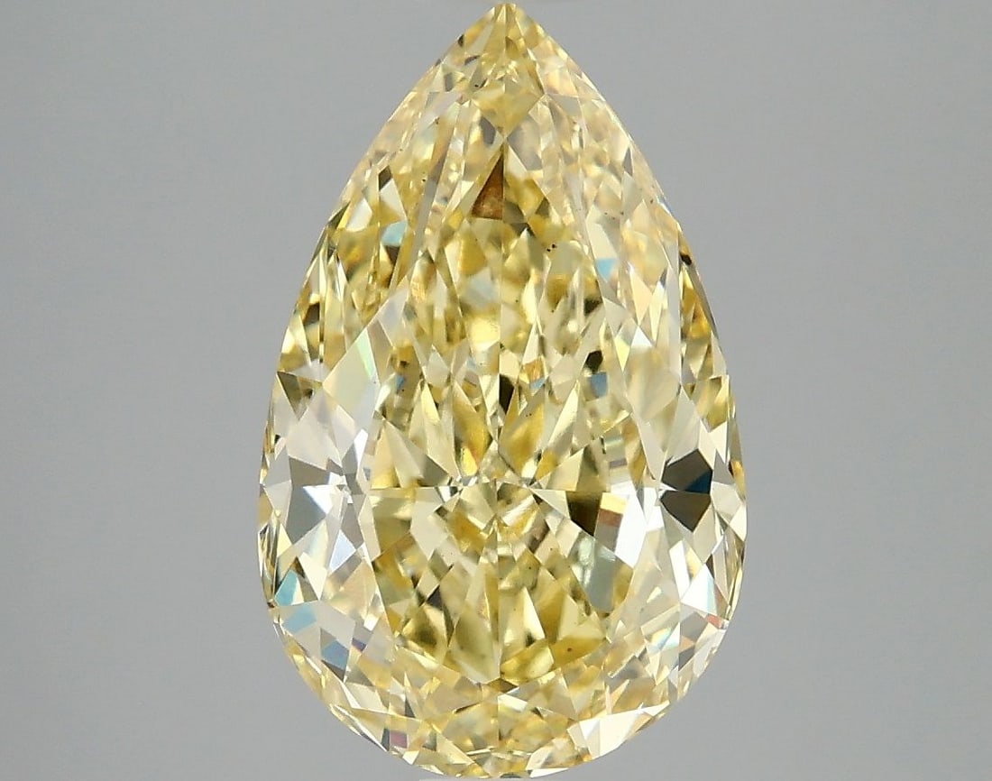 Loose Diamond - PEAR 4.06ct Fancy Intense Yellow VS1: Loose Diamond - PEAR 4.06ct Fancy Intense Yellow VS1 Source: This is a real non-mined Diamond that has been grown in a lab Shape: PEAR Carats: 4.06 Color: Fancy Intense Yellow Certification: IGI Video