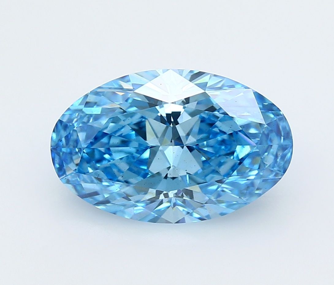 Loose Diamond - OVAL 4.05ct Fancy Vivid Blue VS2: Loose Diamond - OVAL 4.05ct Fancy Vivid Blue VS2 Source: This is a real non-mined Diamond that has been grown in a lab Shape: OVAL Carats: 4.05 Color: Fancy Vivid Blue Certification: IGI Video: